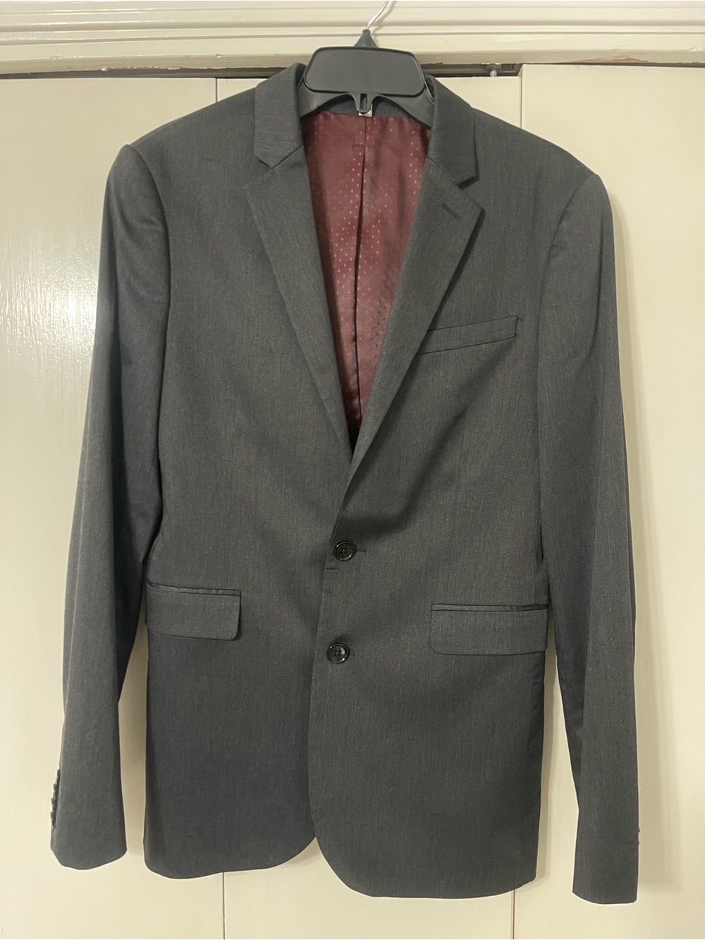 Men's Express Innovator Charcoal Gray Blazer 36R Extra Slim
